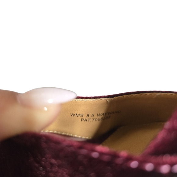 Dolce Vita Burgundy Velvet Wayward Platform High Heel Sandals Size: 8.5 - Picture 6 of 6